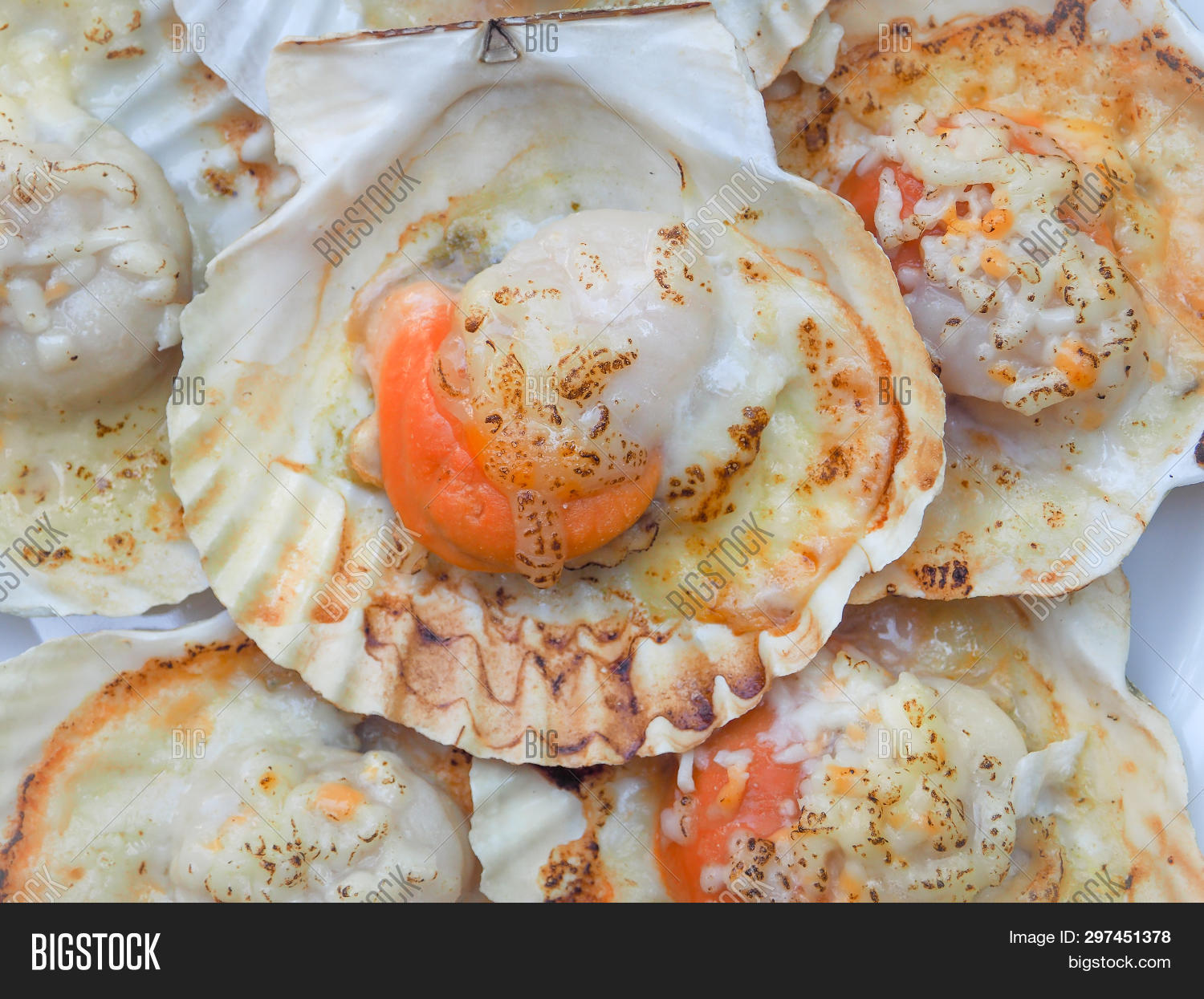 Grilled Scallops Shell Image & Photo (Free Trial) Bigstock