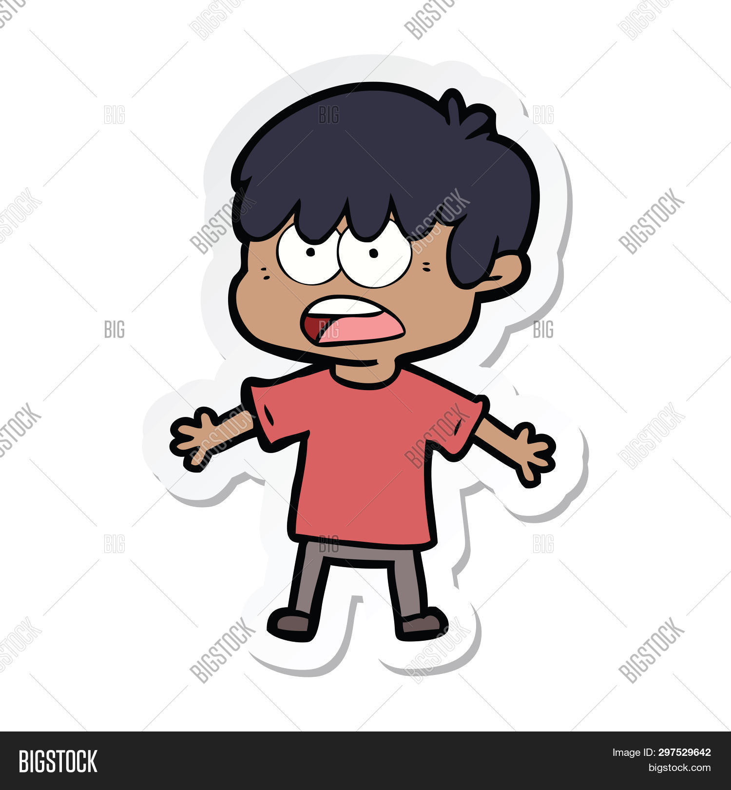 Sticker Worried Image Photo Free Trial Bigstock