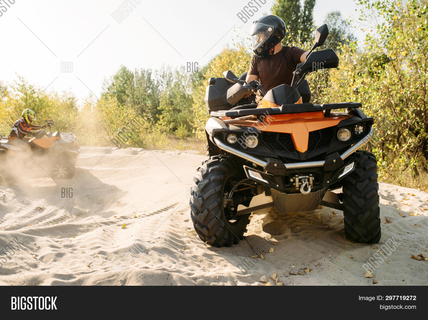 Two Atv Riders Helmets Image & Photo (Free Trial) Bigstock