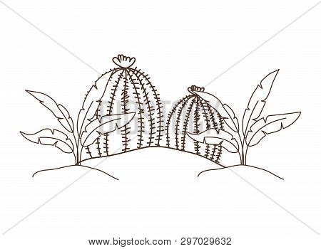 Plant In Landscape Isolated Icon Vector Illustration Design