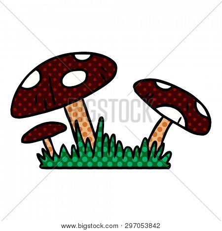hand drawn cartoon doodle of a toad stool