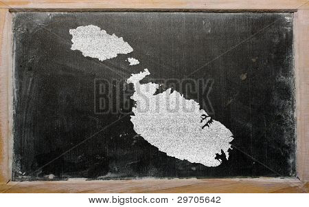 Osnovy mapa Malty na tabuli