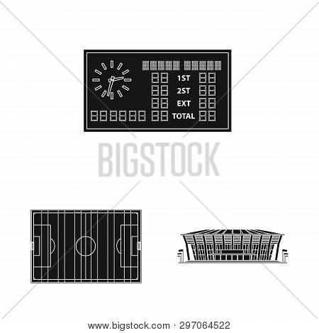 Isolated Object Of Soccer And Gear Icon. Set Of Soccer And Tournament Stock Vector Illustration.
