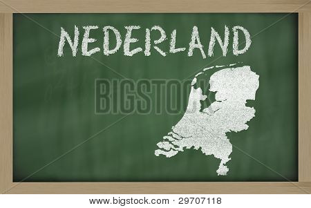 Overzicht kaart van Nederland op Blackboard