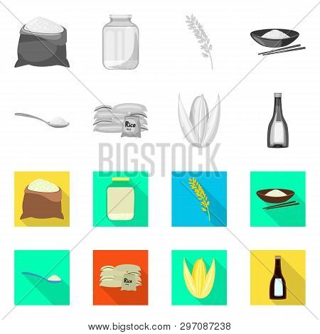 Vector Illustration Of Crop And Ecological Logo. Collection Of Crop And Cooking Stock Vector Illustr