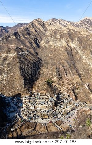 Chuandixia, Hebei Province, China: Panoramic View Of This Ancient And Picturesque Ming Dynasty Villa