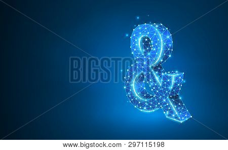 Ampersand Sign. Programming Logical Operator And. Wedding Invitation Symbol. Abstract, Digital, Wire
