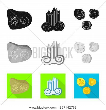 Isolated Object Of Story And Items Icon. Set Of Story And Attributes  Vector Icon For Stock.