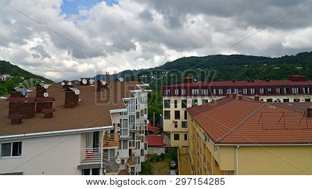 Sochi, Russia - 2 June. 2018 View Of The Hotel Green Hosta In Khostinsky District