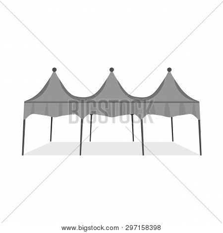 Vector Design Of Tent And Simple Logo. Collection Of Tent And Wedding Vector Icon For Stock.