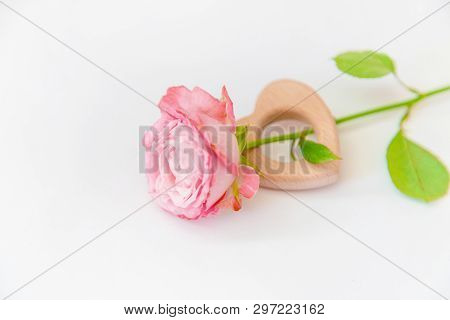 Newborn. Baby Accessories On A Light Background. Selective Focus.