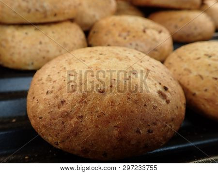 Fresh Baked Bread In A Market
