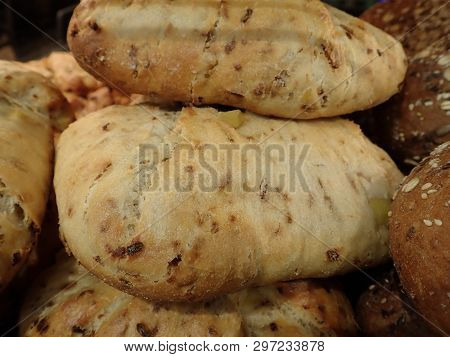 Fresh Baked Bread In A Market
