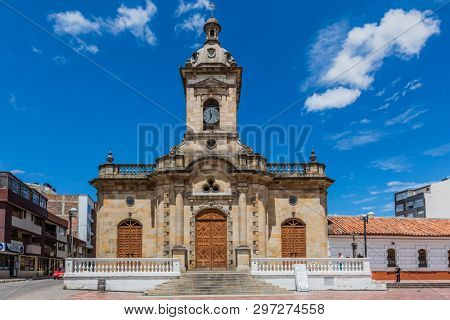 Paipa , Colombia  - February 14, 2017 : San Miguel Arcangel Church of Paipa Boyaca in Colombia South America