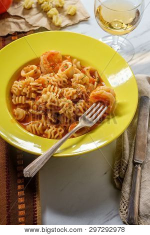 Radiatori Pasta Sherry Sauce