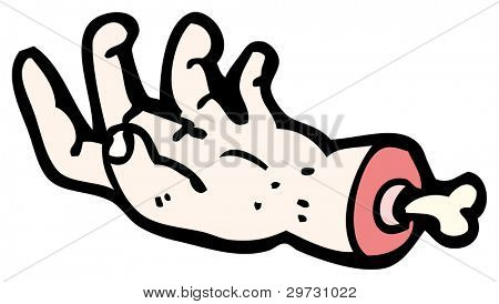 cartoon mano mozzata (versione raster)