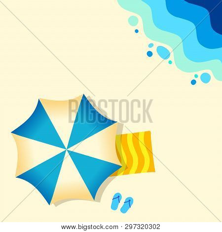 Sandy Beach Tropical Background Ocean, Abstract Sea. Sunny Summe