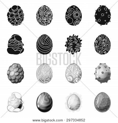 Vector Illustration Of Animal And Prehistoric Icon. Set Of Animal And Cute  Vector Icon For Stock.