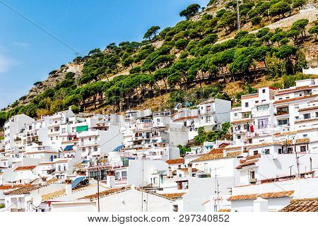 Mijas White Village In Andalusian Mountains Near Malaga. Mijas Is One Of The Last Places In Spain Wh