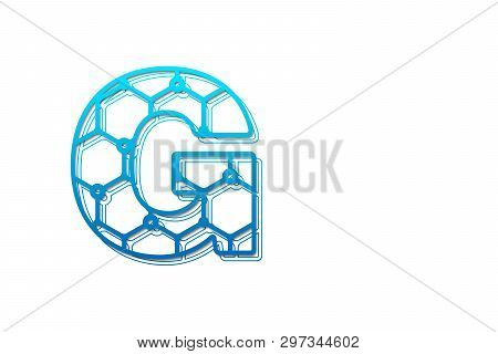 Letter G Logo Design Template With Hexagon Shape For Technology Background. Line Art Logo Type Desig