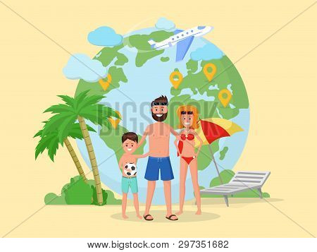Traveling Destination Flat Vector Illustration. Around World Tour, Trip, Travel Agency Illustration.