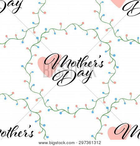 Happy Mother S Day Seamless Pattern. Vector Illustration