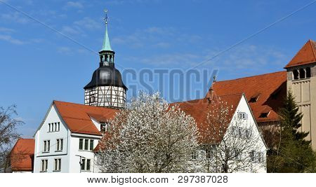 Landscape With The Historic City Tower Of Backnang