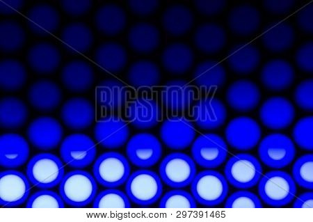 Electric Neon Blue Background Circle Pattern Light