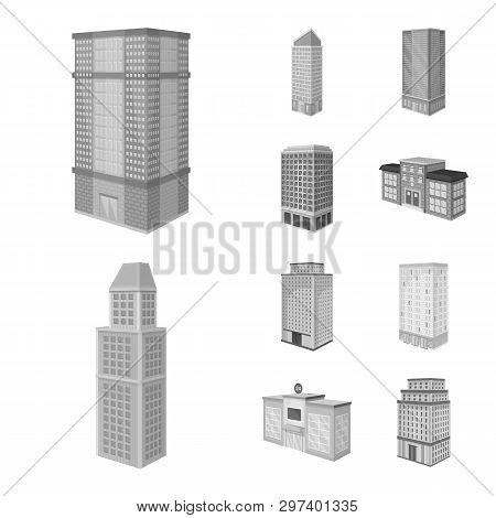 Vector Design Of Realty And Modern Sign. Set Of Realty And Building Stock Vector Illustration.