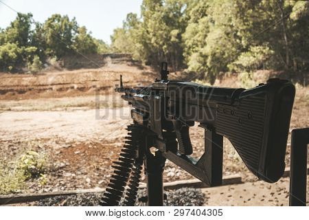 Hand Machine Gun M60 Machinegun. Cu Chi Tunnel, Ho Chi Minh City, Vietnam