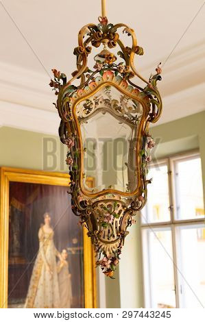 Radun, Czech Republic, 7 April 2019 - The Interior Of Radun Castle, Located Near Opava