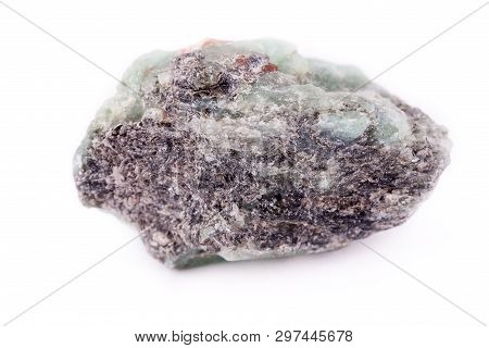 Emerald Macro Nestled In Bedrock Colde Up