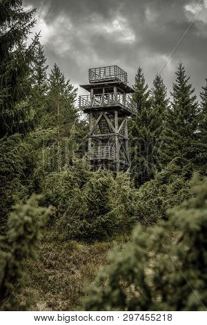 Lookout On Hill Sunava In Village Velke Borove, Slovakia
