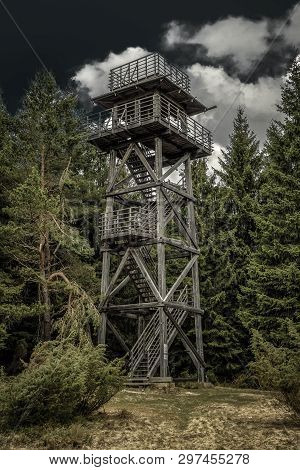 Lookout On Hill Sunava In Village Velke Borove, Slovakia