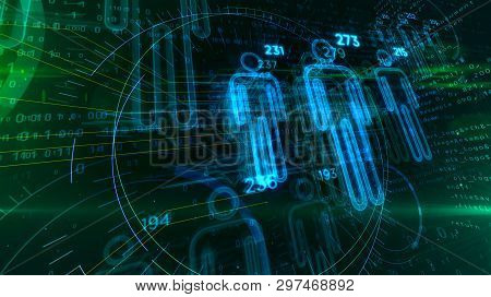 Social Scoring And People Rating Advanced Algorithm Concept On Digital Background. Profiling And Hum
