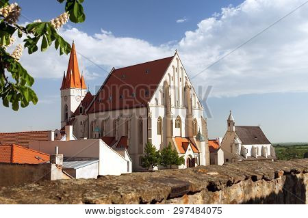 Gothic Church Of St. Nicholas In Czech Kostel Svateho Mikulase, Znojmo, South Moravia, Czech Republi