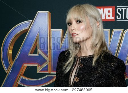Pom Klementieff at the World premiere of 'Avengers: Endgame' held at the LA Convention Center in Los Angeles, USA on April 22, 2019.