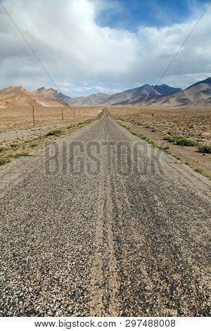 Pamir Highway Or Pamirskij Trakt Landscape Around Pamir Highway M41 International Road Mountains In 