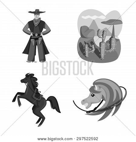 Vector Design Of Ranch And Farm Symbol. Set Of Ranch And History Stock Vector Illustration.