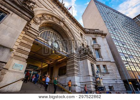 London, Uk - May 13 2018: Waterloo Station Is The Terminus Of The South Western Main Line To Weymout