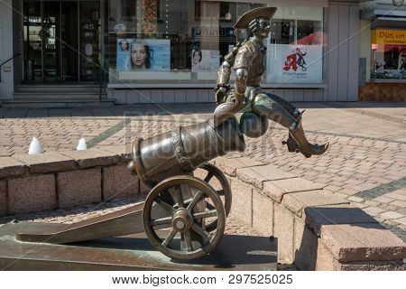 Bodenwerder, Germany, 21/04/2019: Sculpture of the 