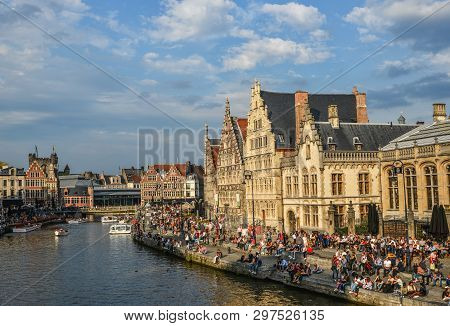 Ancient Buildings In Gent, Belgium