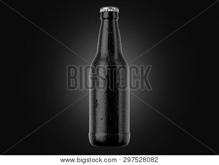 Alcohol Bottled Product With Condensation