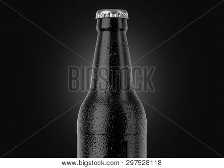 Alcohol Bottled Product With Condensation