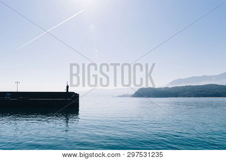 Scenic View Of The Harbour Of Lastres