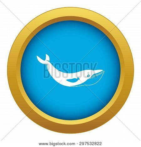Whale Icon Blue Vector Isolated On White Background For Any Design