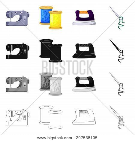 Vector Design Of Craft And Handcraft Logo. Collection Of Craft And Industry Vector Icon For Stock.