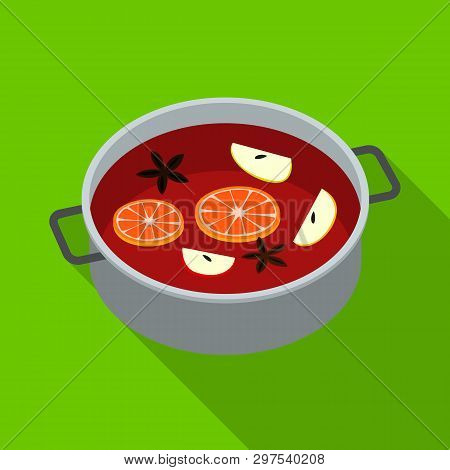 Vector Illustration Of Wine And Mulled Icon. Set Of Wine And Drink Stock Vector Illustration.