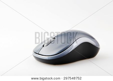Wireless Computer Mouse Against White Background Stock Photos