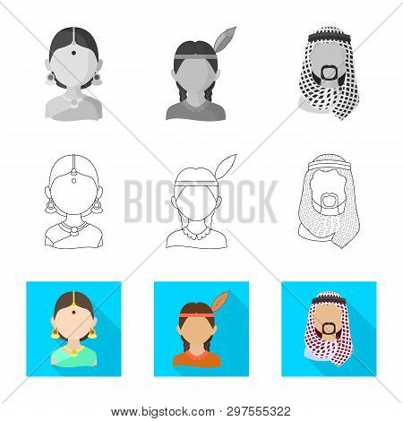 Vector Illustration Of Imitator And Resident Icon. Collection Of Imitator And Culture Vector Icon Fo